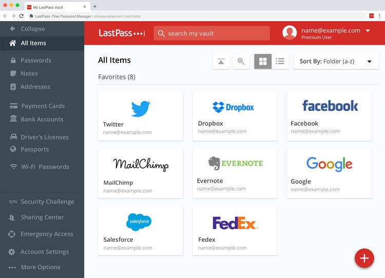 Administrador de contraseñas LastPass