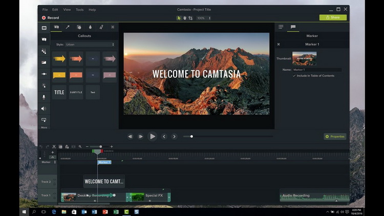 Estudio de Camtasia