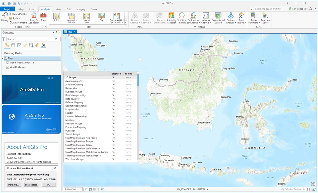 captura de pantalla arcgis pro