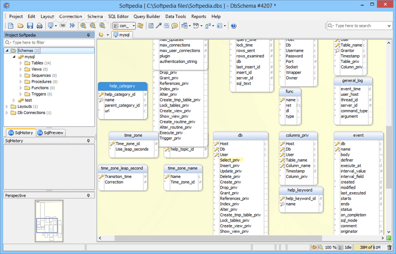 esquema de base de datos