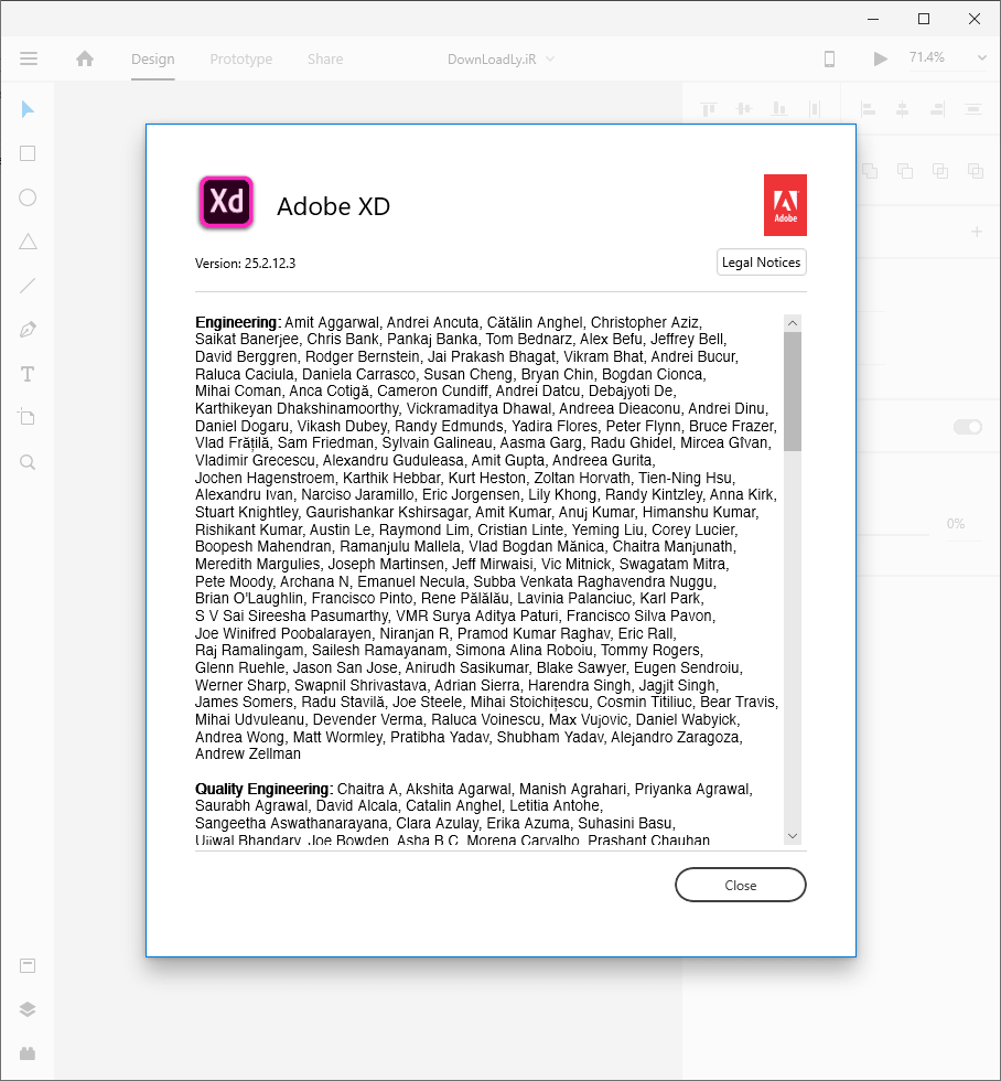 captura de pantalla de adobe xd