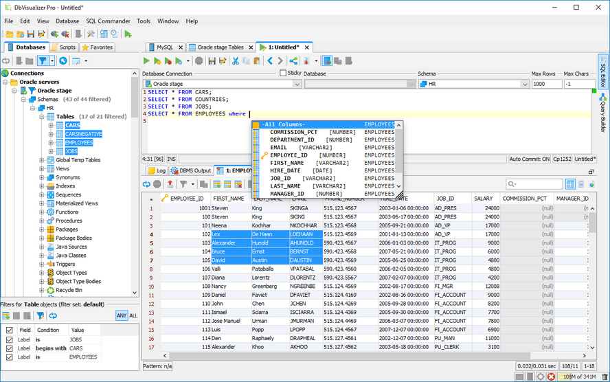 Visualizador de bases de datos Pro