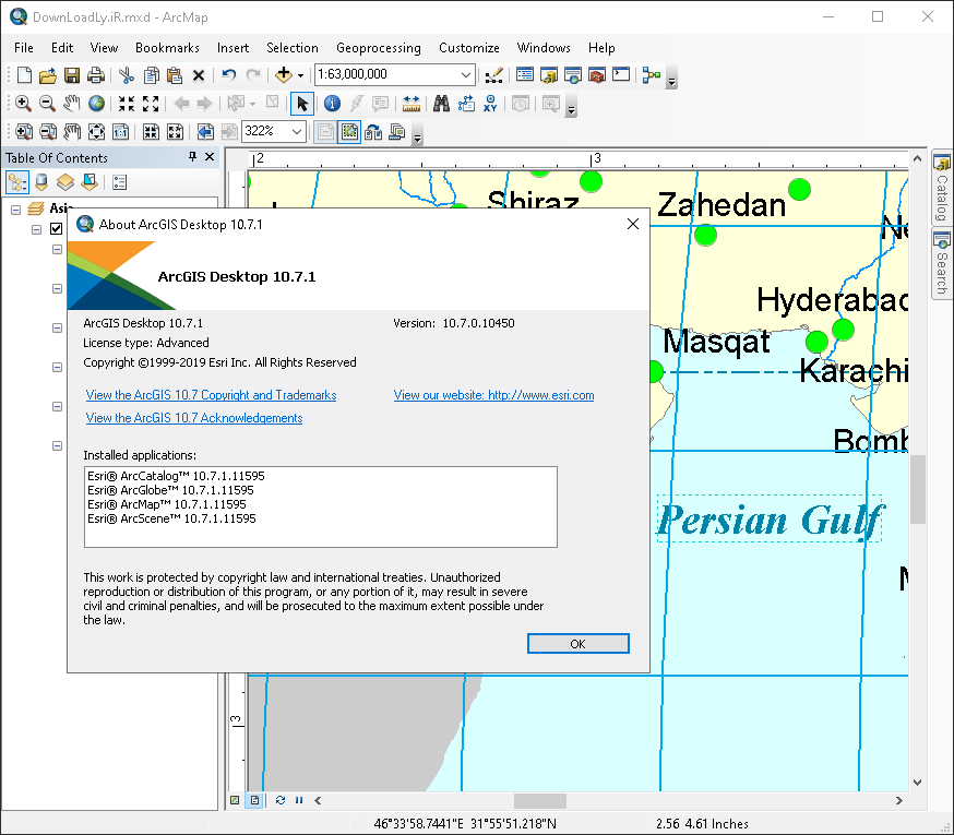 captura de pantalla arcgis