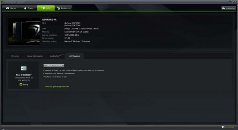 Experiencia NVIDIA GeForce