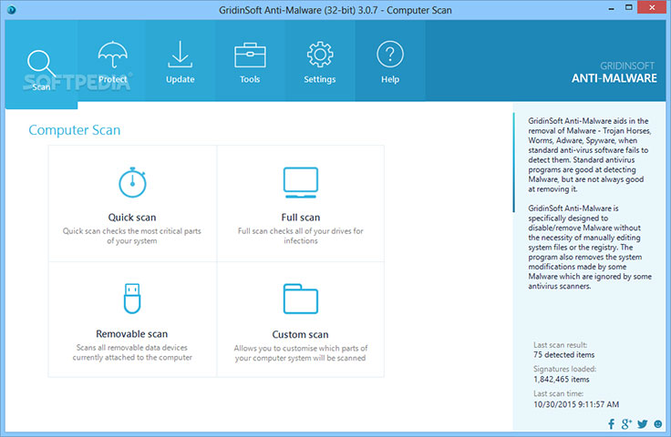 Antimalware de Gridinsoft