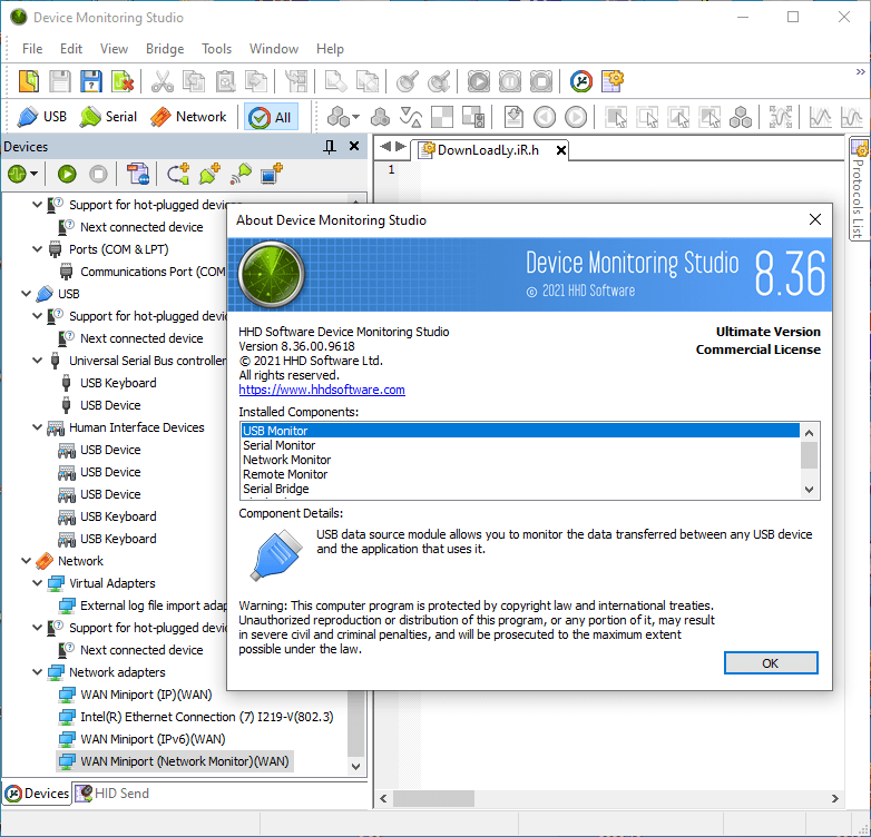 Captura de pantalla de Device Monitoring Studio