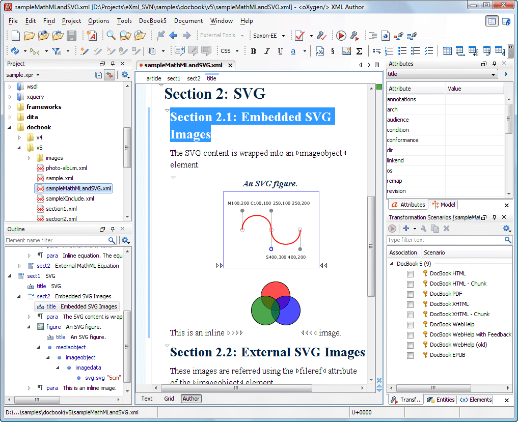 Editor XML de oxígeno