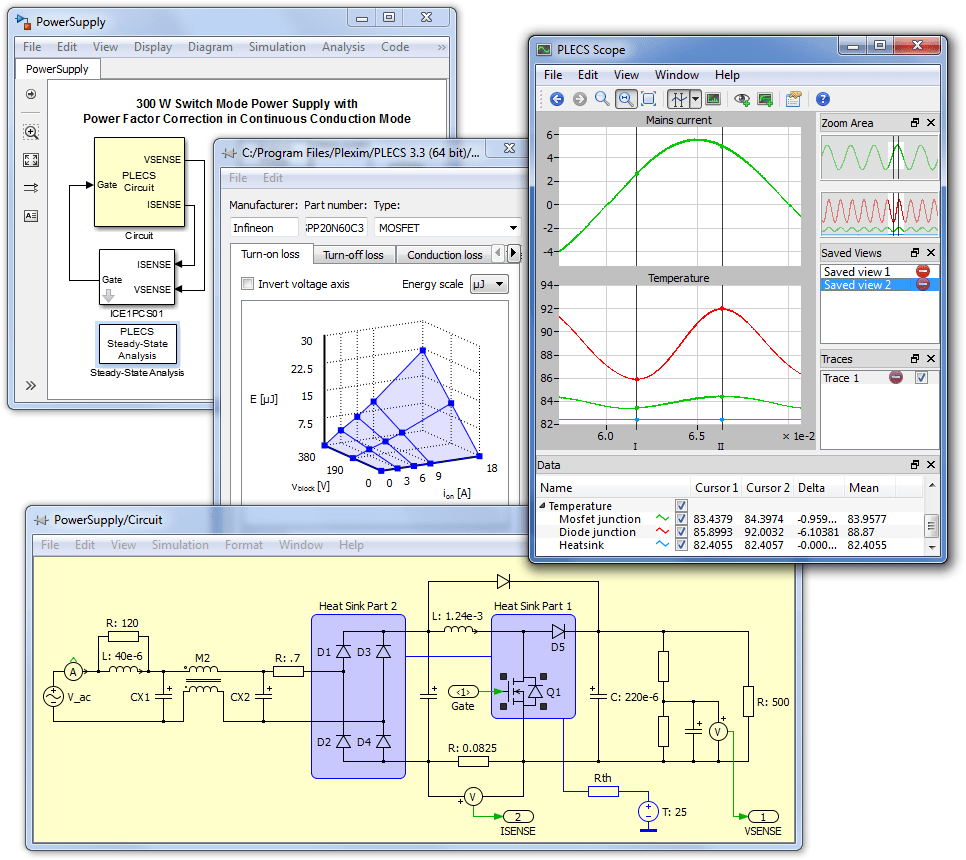 Captura de pantalla de PLECS