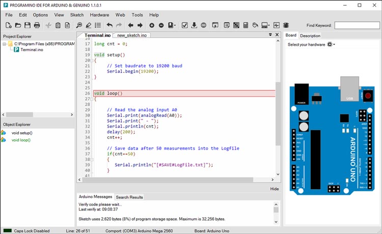 Programmino IDE para Arduino