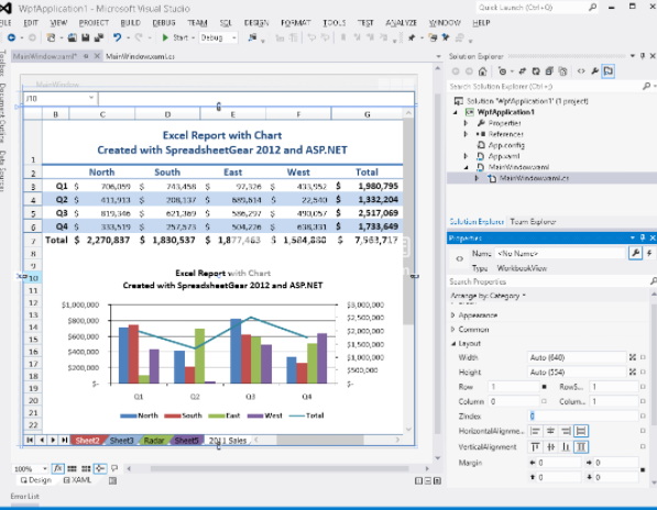 SpreadsheetGear para .NET, Silverlight y .NET Standard